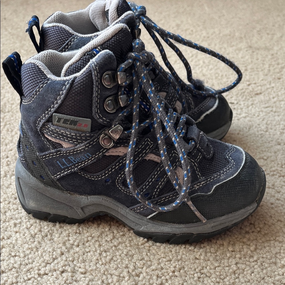 L.L. Bean Kids Hiking Boots - Dark Blue and Gray